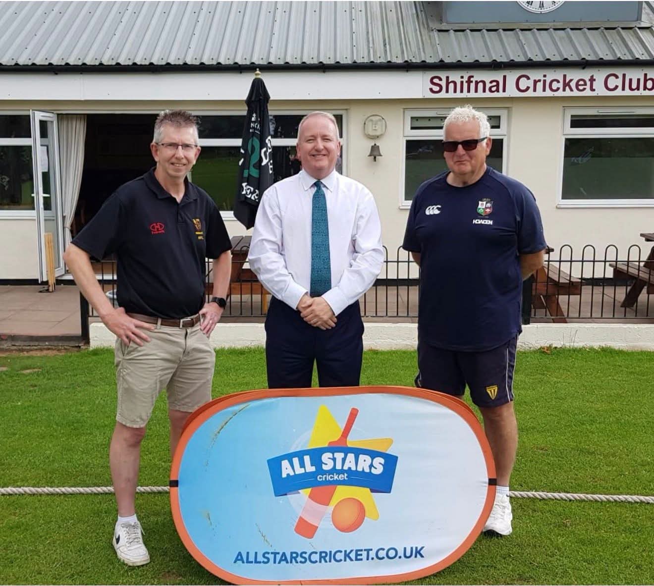 Mark Pritchard MP Visits Shifnal Cricket Club