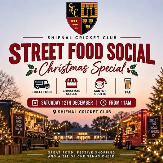 Shifnal Cricket Club's Christmas Street Food Social Returns on 12th December                                                                